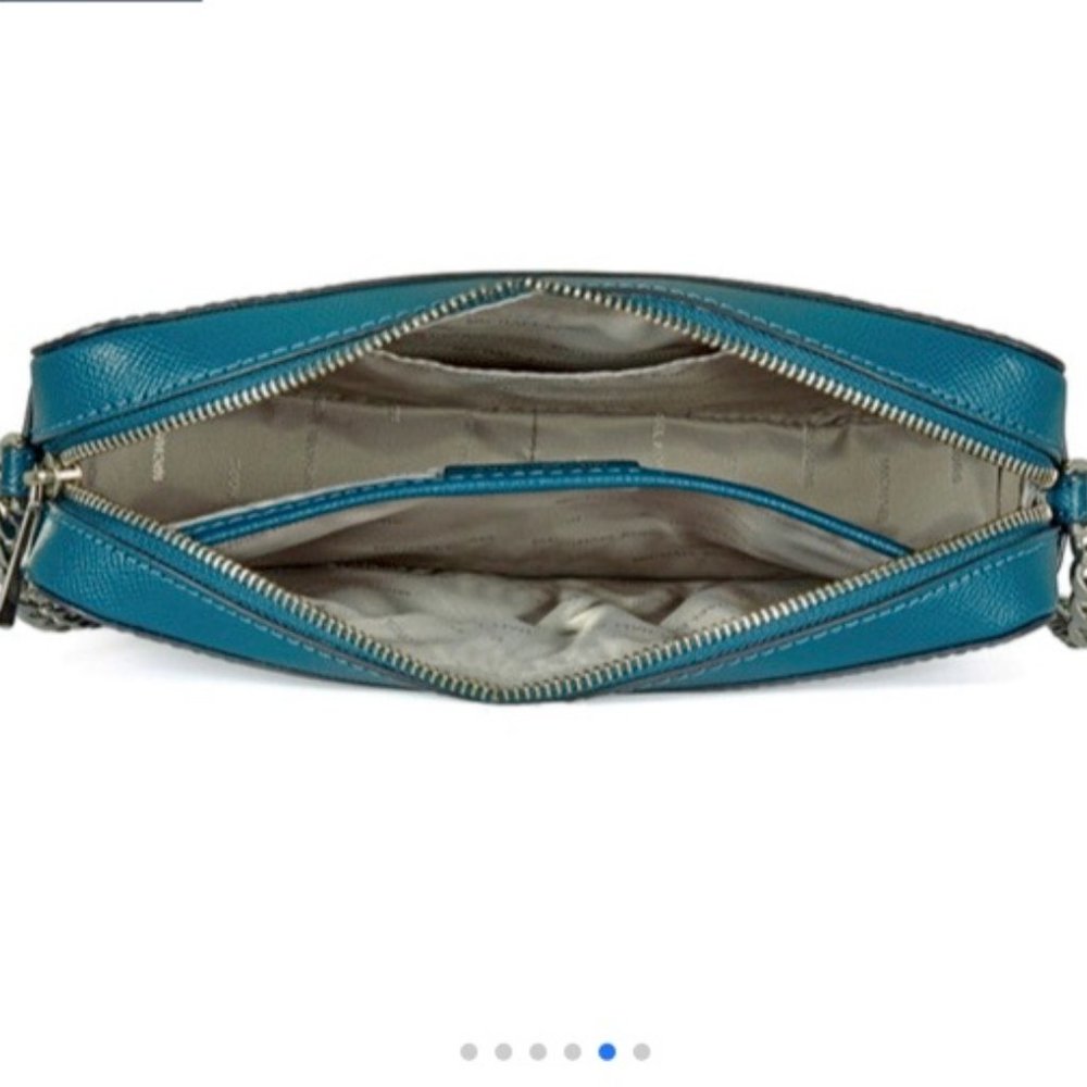 MICHAEL KORS Jet Set Large East West Leather Crossbody Bag - Teal NWOT - Picture 5 of 5